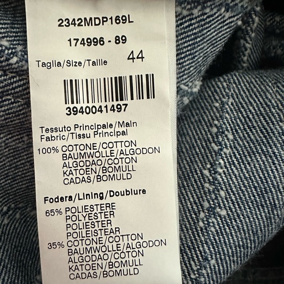 MSGM Milano Blue Striped Women's Jeans 44/28 - Picture 7 of 9